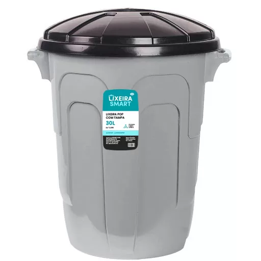 LIXEIRA POP COM TAMPA 30L
