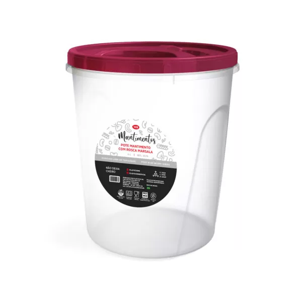 POTE MANTIMENTO COM ROSCA 6L MARSALA