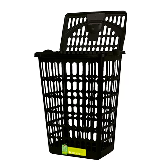 CESTO TELADO RETANGULAR C/ TAMPA 48L